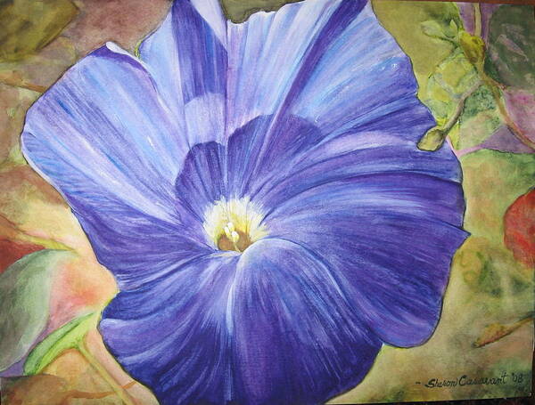 Morning Glory Art Print featuring the painting Morning Bloom by Sharon Casavant