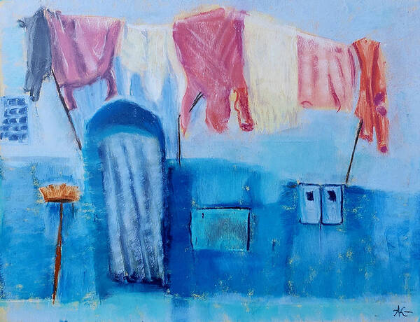Morocco Art Print featuring the pastel Moroccan Dreams by Alexis King-Glandon