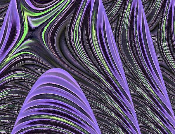 Abstract Art Print featuring the digital art Mountains Abstract by Ronald Mills