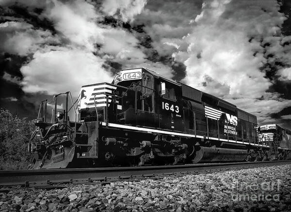Train Art Print featuring the photograph Norfolk and Southern Train by Shelia Hunt