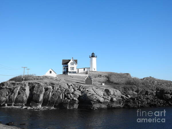Maine Art Print featuring the photograph Nubble Light by Eunice Miller
