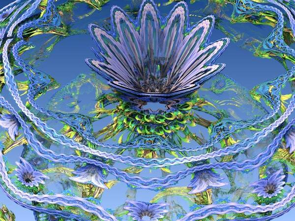 Fractal Art Print featuring the photograph NWfractal2 by Allen Nice-Webb