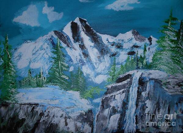 Mountains Art Print featuring the painting Overlook Painting # 366 by Donald Northup
