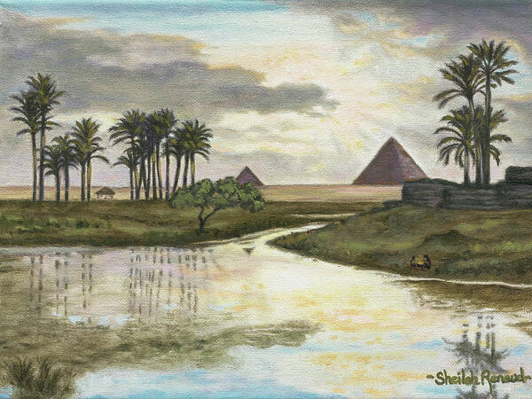 Peace Art Print featuring the painting Peace on the Nile by Sheilah Renaud