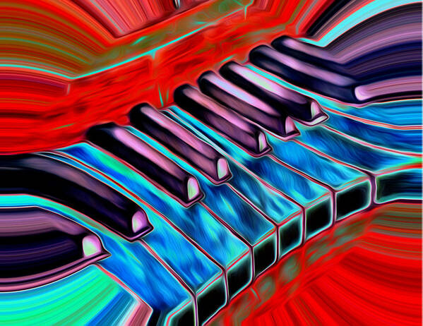 Entranceway Art Print featuring the painting Piano Blues by Ronald Mills