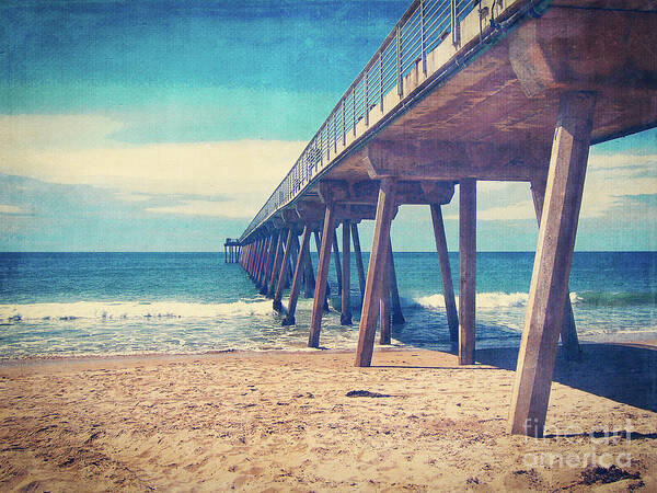 Hermosa Beach Art Print featuring the photograph Pier at Hermosa Beach by Phil Perkins