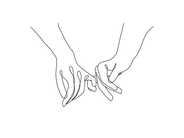 Pinky Promise Single line art | Art Print