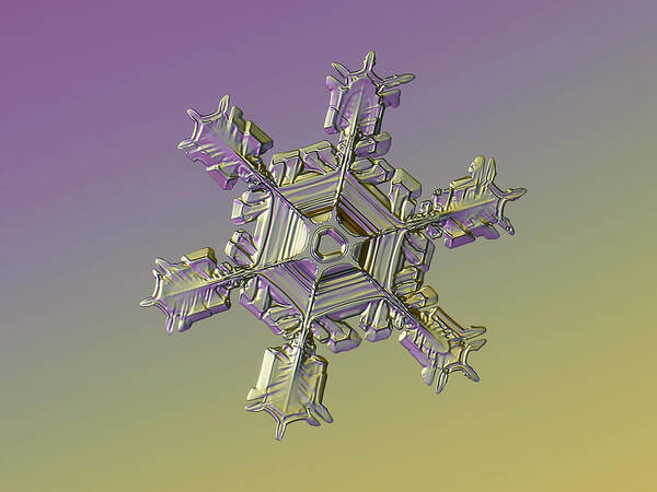 Snowflake Art Print featuring the photograph Real snowflake 2021-02-17 8913-21 alt2 by Alexey Kljatov