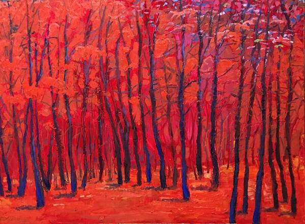 Landscape Art Print featuring the painting Red Dawn by Mark Lore