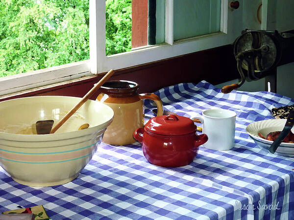 Sugar Bowl Art Print featuring the photograph Red Sugar Bowl by Susan Savad