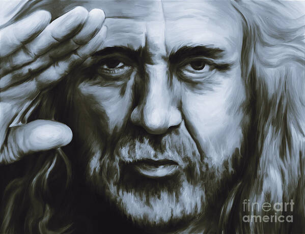  Art Print featuring the digital art Robert Plant by Andrzej Szczerski