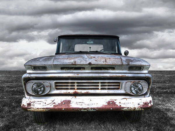 Chevrolet Truck Art Print featuring the photograph Rust And Proud - 62 Chevy Fleetside by Gill Billington