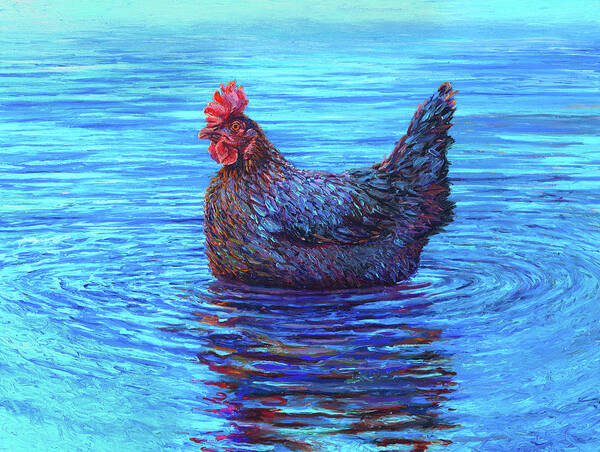 Iris Scott Art Print featuring the painting Sea Hen by Iris Scott