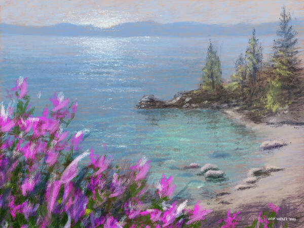 Secret Cove Art Print featuring the painting Secret Cove by Larry Whitler