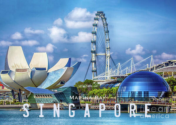 Singapore Art Print featuring the photograph Singapore 180, Marina Bay by John Seaton Callahan