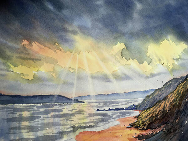 Watercolour Art Print featuring the photograph SkyLight by Glenn Marshall