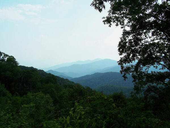 Smoky Mountains Art Print featuring the photograph Smoky Mountain view 01 by Flees Photos