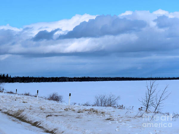 Canada Art Print featuring the photograph Snow a Coming by Mary Mikawoz