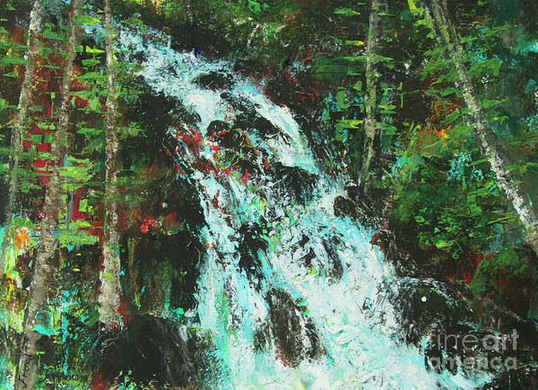 Landscape Art Print featuring the painting Spring Runoff by Jeanette French