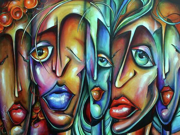 Urban Expressions Art Print featuring the painting State of Unity by Michael Lang