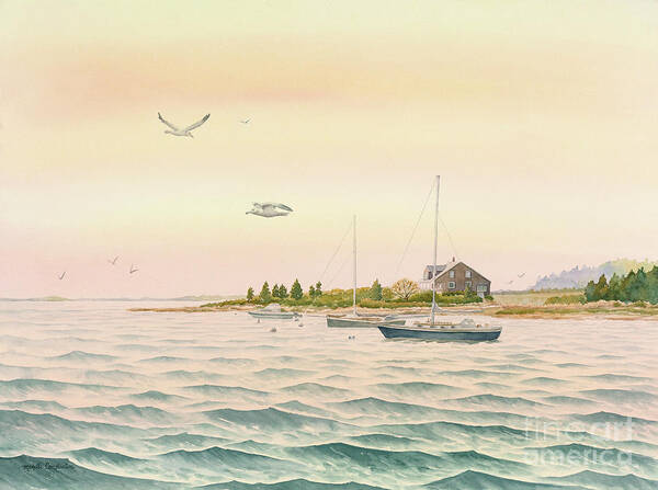 Summer Morning On The Cape Art Print featuring the painting Summer Morning on The Cape by Michelle Constantine