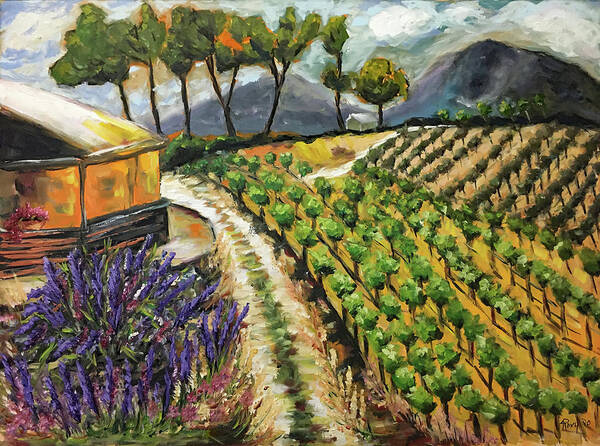 Temecula Art Print featuring the painting Summer Vines by Roxy Rich
