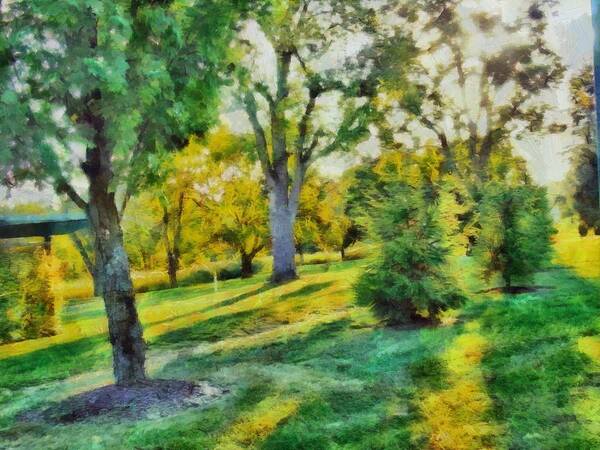 Sunny Art Print featuring the mixed media Sunny Yard by Christopher Reed