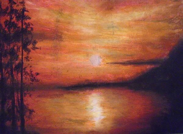 Sunset Art Print featuring the painting Sunset Addiction by Jen Shearer