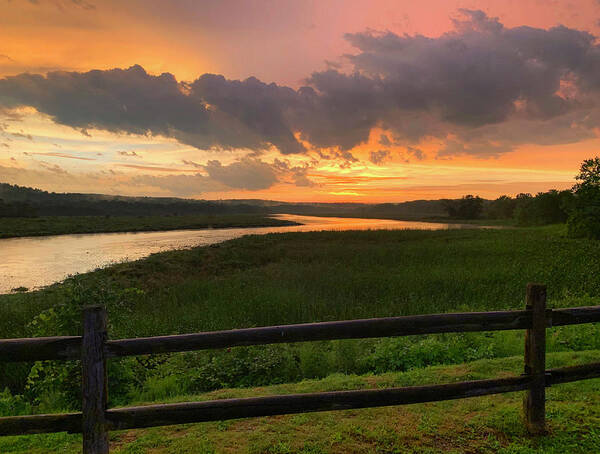 Sunset Art Print featuring the photograph Sunset after a storm by David Pratt