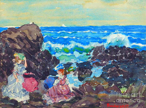 Surf Art Print featuring the painting Surf, Cohasset by Maurice Prendergast