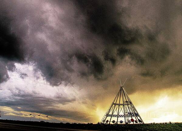 Worlds Largest Teepee Art Print featuring the photograph Teepee by Darcy Dietrich