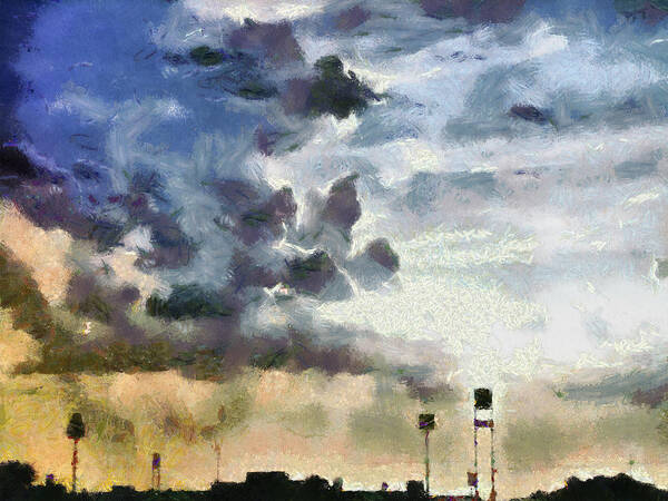 Storm Art Print featuring the mixed media The Approaching Storm by Christopher Reed