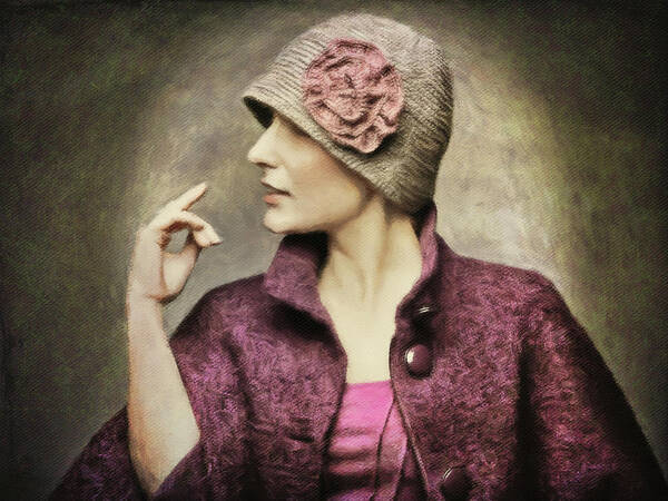 Woman In Cloche Hat Art Print featuring the painting The Attitude of Fashion by Susan Maxwell Schmidt