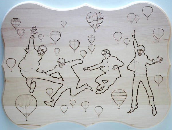 Pyrography Art Print featuring the pyrography The Beatles - Real Love by Sean Connolly