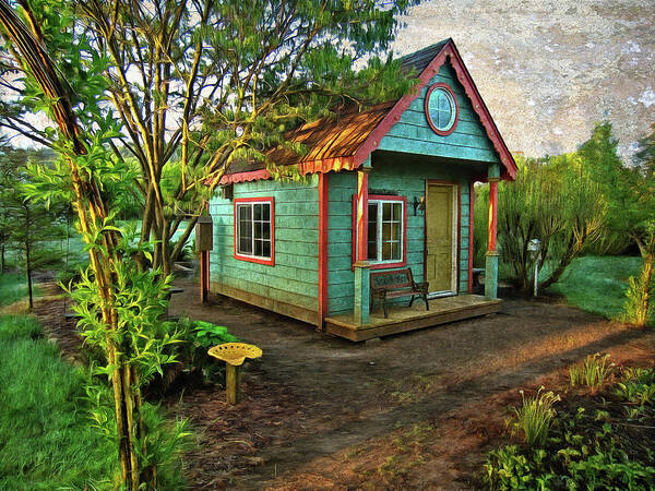 Cottage Grove Oregon Art Print featuring the photograph The Enchanted Garden Shed by Thom Zehrfeld