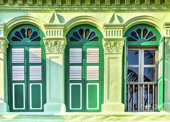 Singapore Art Print featuring the photograph The Singapore Shophouse 46 by John Seaton Callahan