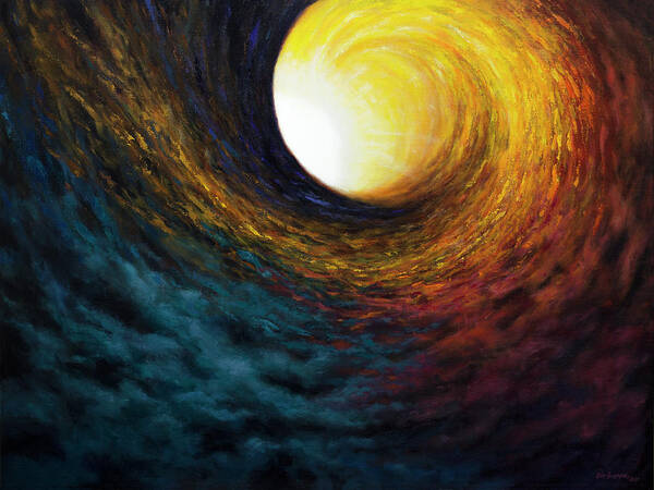 Abstract Art Art Print featuring the painting The Vortex by Kim Lockman