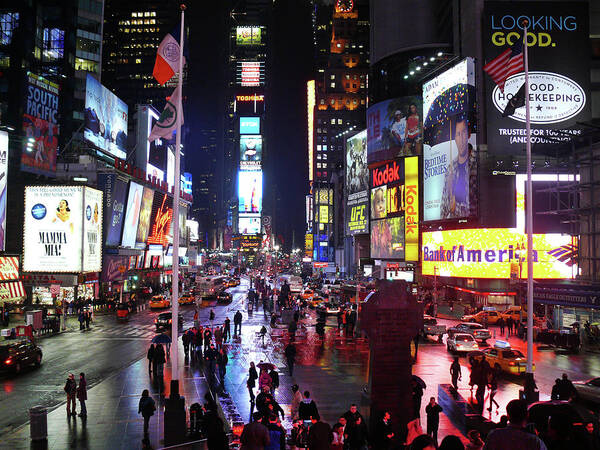 Times Square Art Print featuring the photograph Times Square by Mike McGlothlen