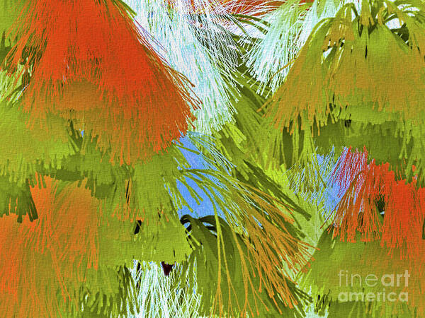 Tropical Art Print featuring the digital art Tropical Flare  abstract by Elaine Manley