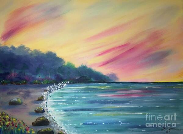 A Print Of An Original Painting “tropical Peace”. Art Print featuring the painting Tropical Peace by Stacey Zimmerman