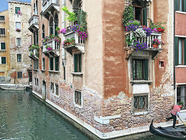 Balcony Art Print featuring the photograph Venetian Terrace by Jill Love