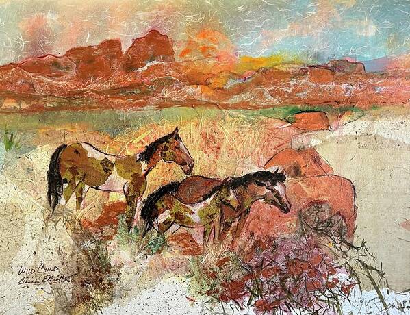 Horse Art Print featuring the painting Wild Child by Elaine Elliott