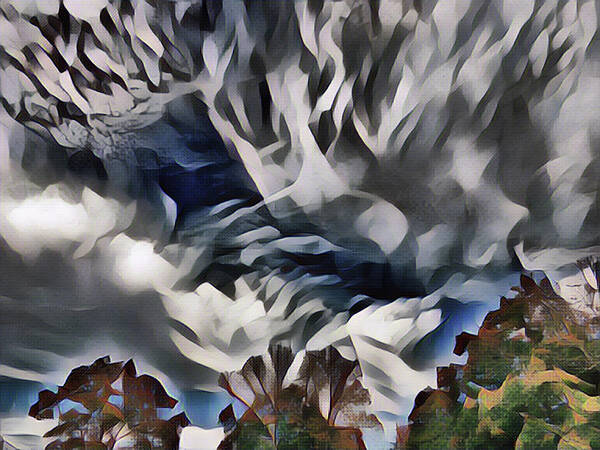 Clouds Art Print featuring the mixed media Winter Clouds Gather by Christopher Reed