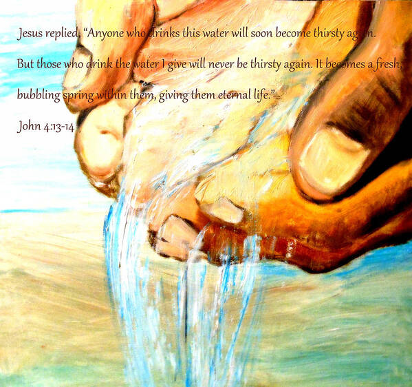 Jesus Answered Art Print featuring the painting Jesus Loves you #3 by Amanda Dinan