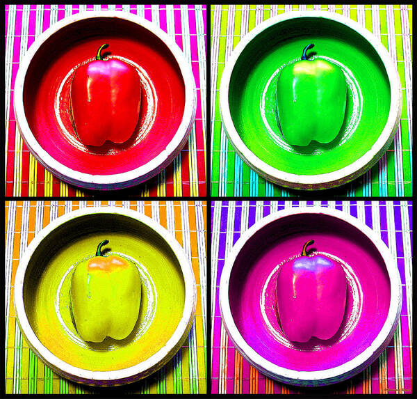 Pepper Art Print featuring the photograph Bell Pepper Rainbow by Shawna Rowe