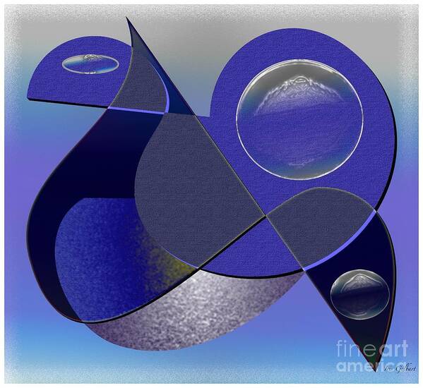 Digital Art Print featuring the digital art Bluebird by Iris Gelbart