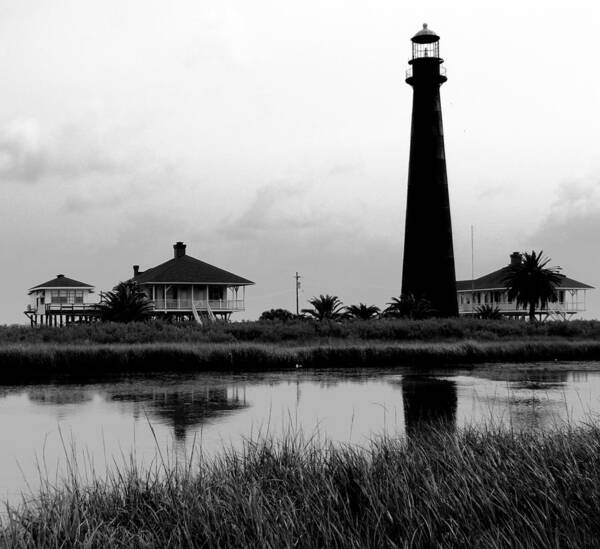 Taken From Roadside On Recent Trip To The Gulf Coast. Art Print featuring the photograph Boliver Lighthouse by Darryl Weatherly