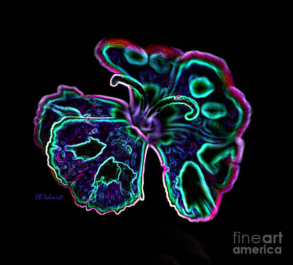 Butterfly Garden Art Print featuring the digital art Butterfly Garden 18 - Carnation by E B Schmidt