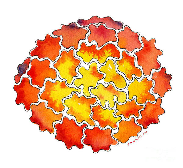 Lava Art Print featuring the painting Caldera by Diane Thornton