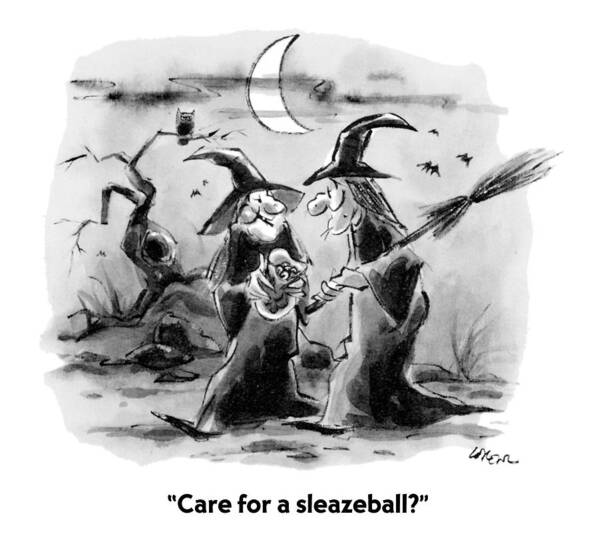 Relationships Art Print featuring the drawing Care For A Sleazeball? by Lee Lorenz